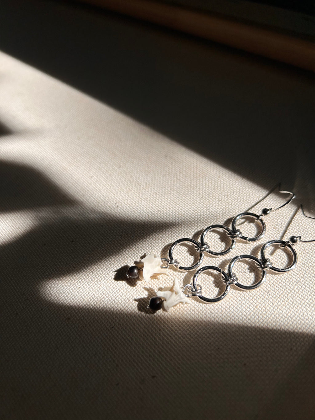Large Gauge Snake Vertebrae Chainmail Earrings