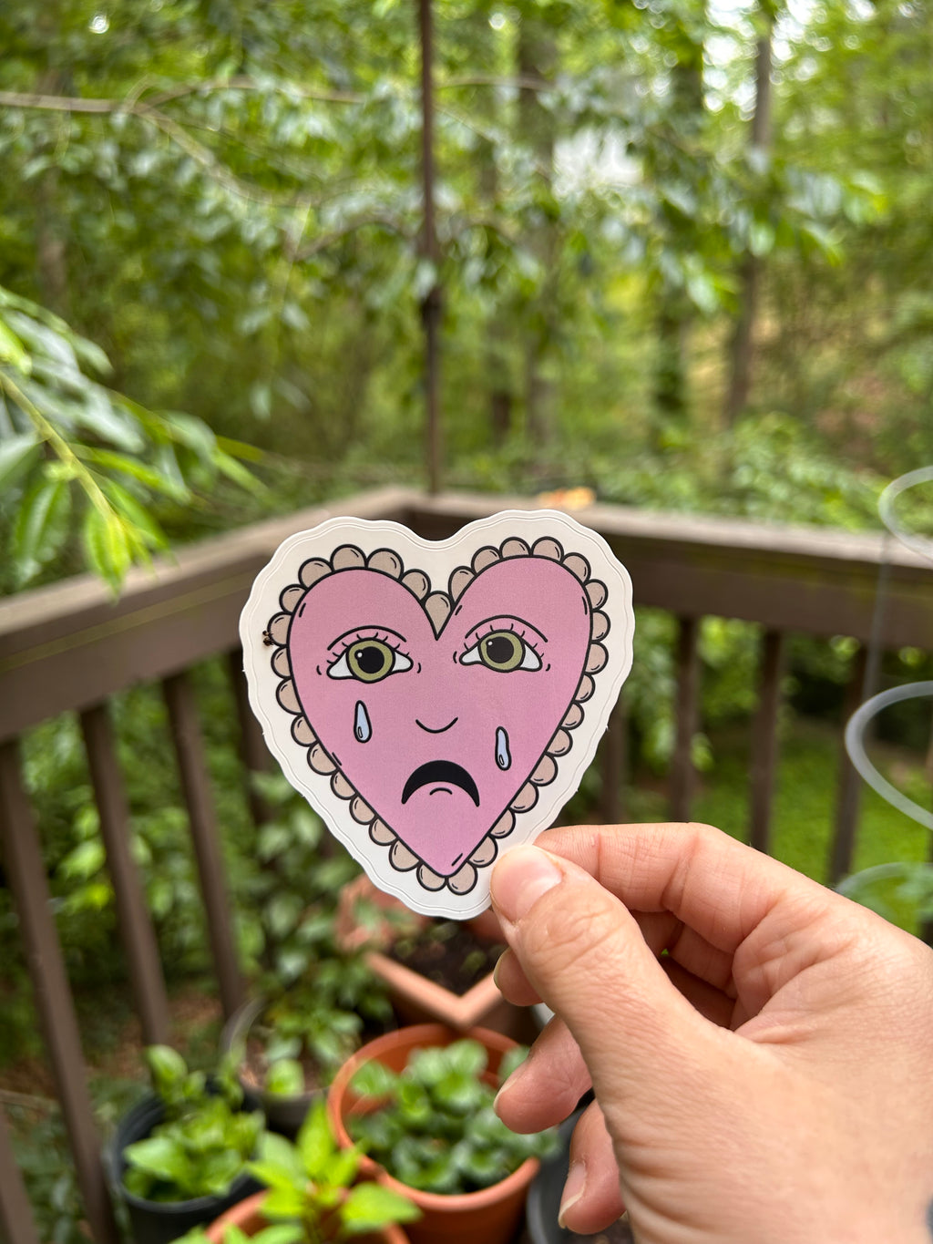 The OG Crying Heart Sticker