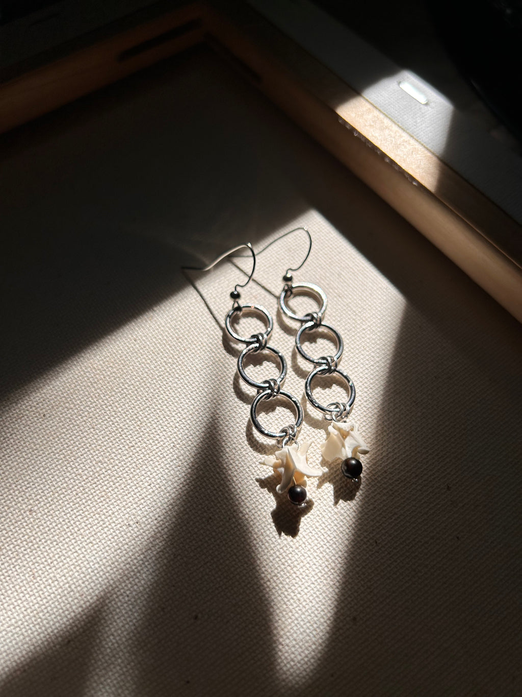 Large Gauge Snake Vertebrae Chainmail Earrings