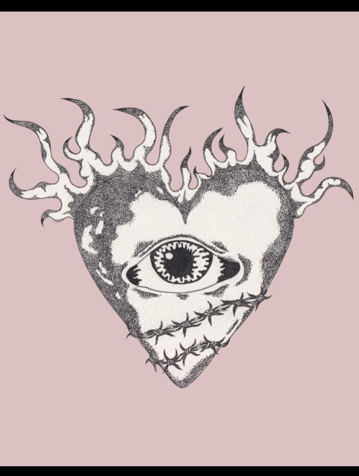 Burning Heart Print