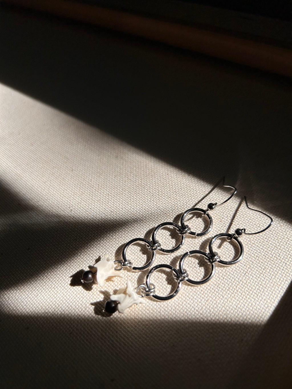 Large Gauge Snake Vertebrae Chainmail Earrings