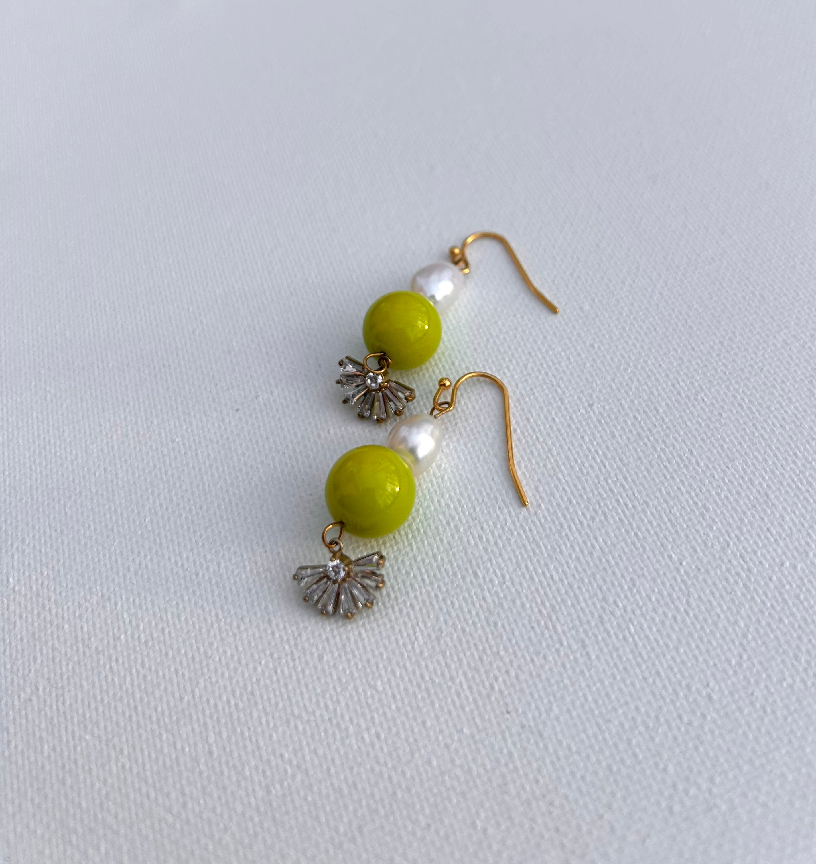 Lime Green Dangle Earrings