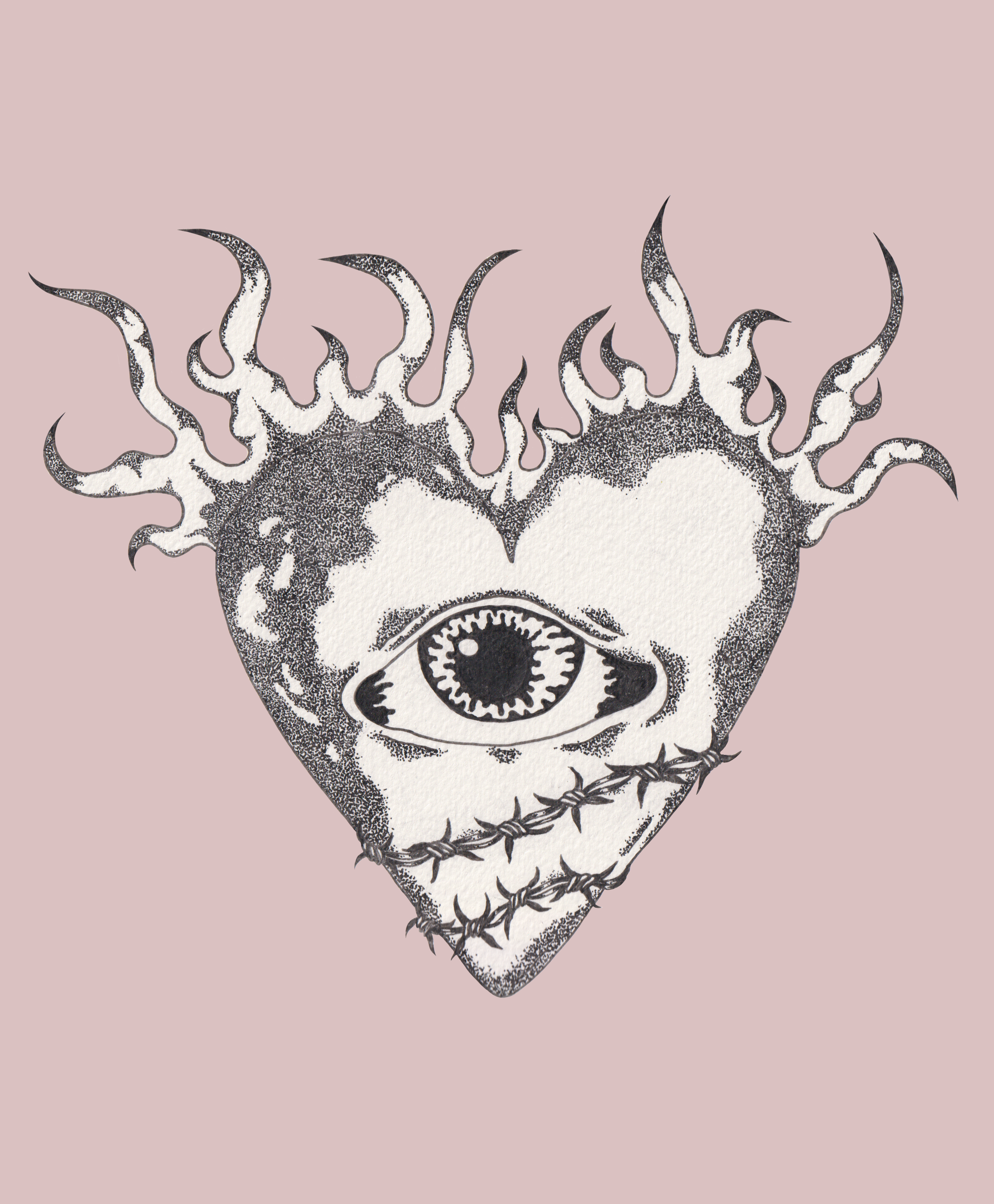 "Heart on Fire" Print