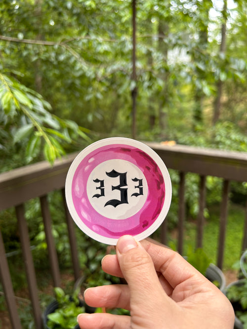 333 Pool Ball Sticker