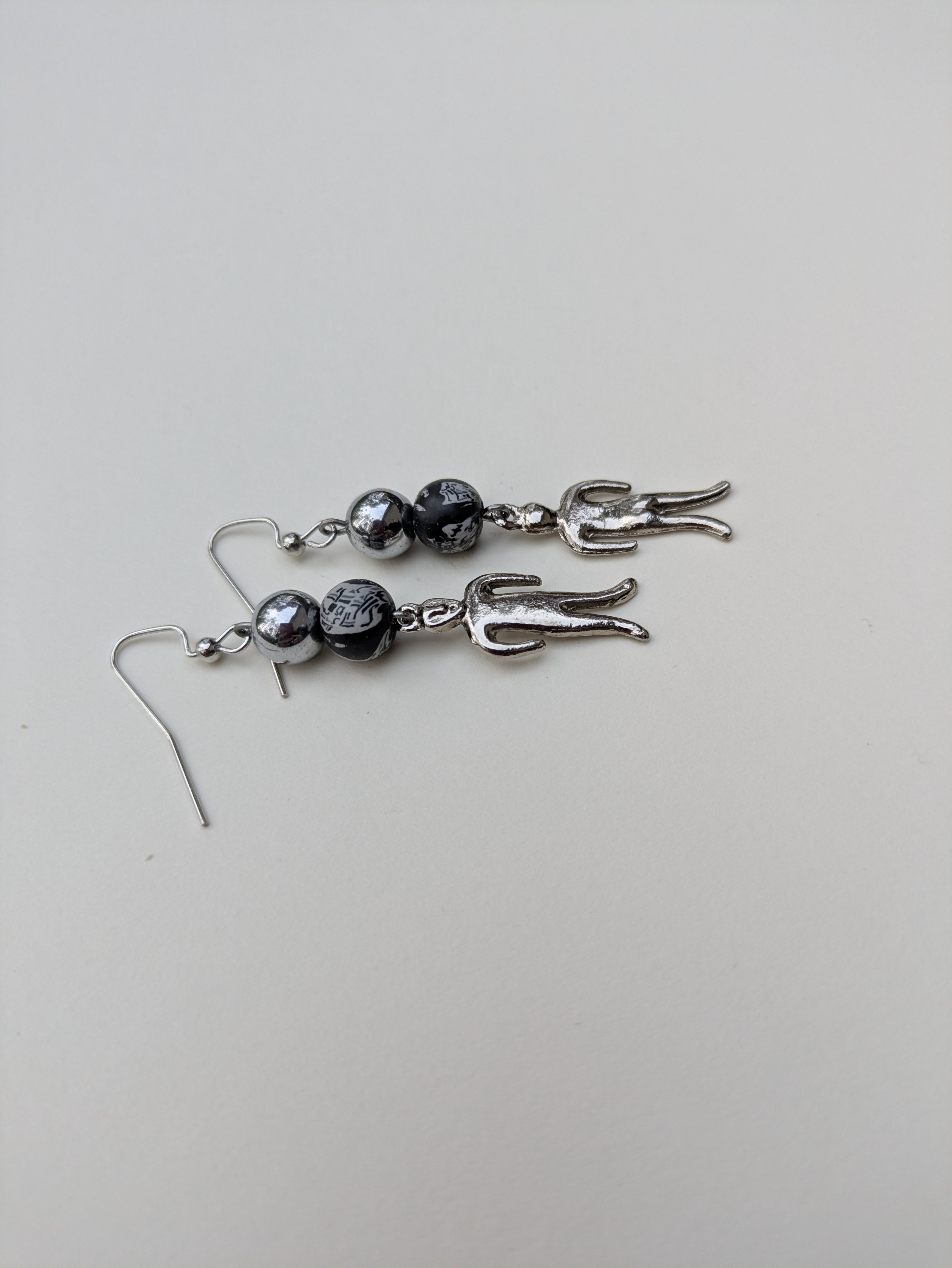 Silver Aliens Earrings