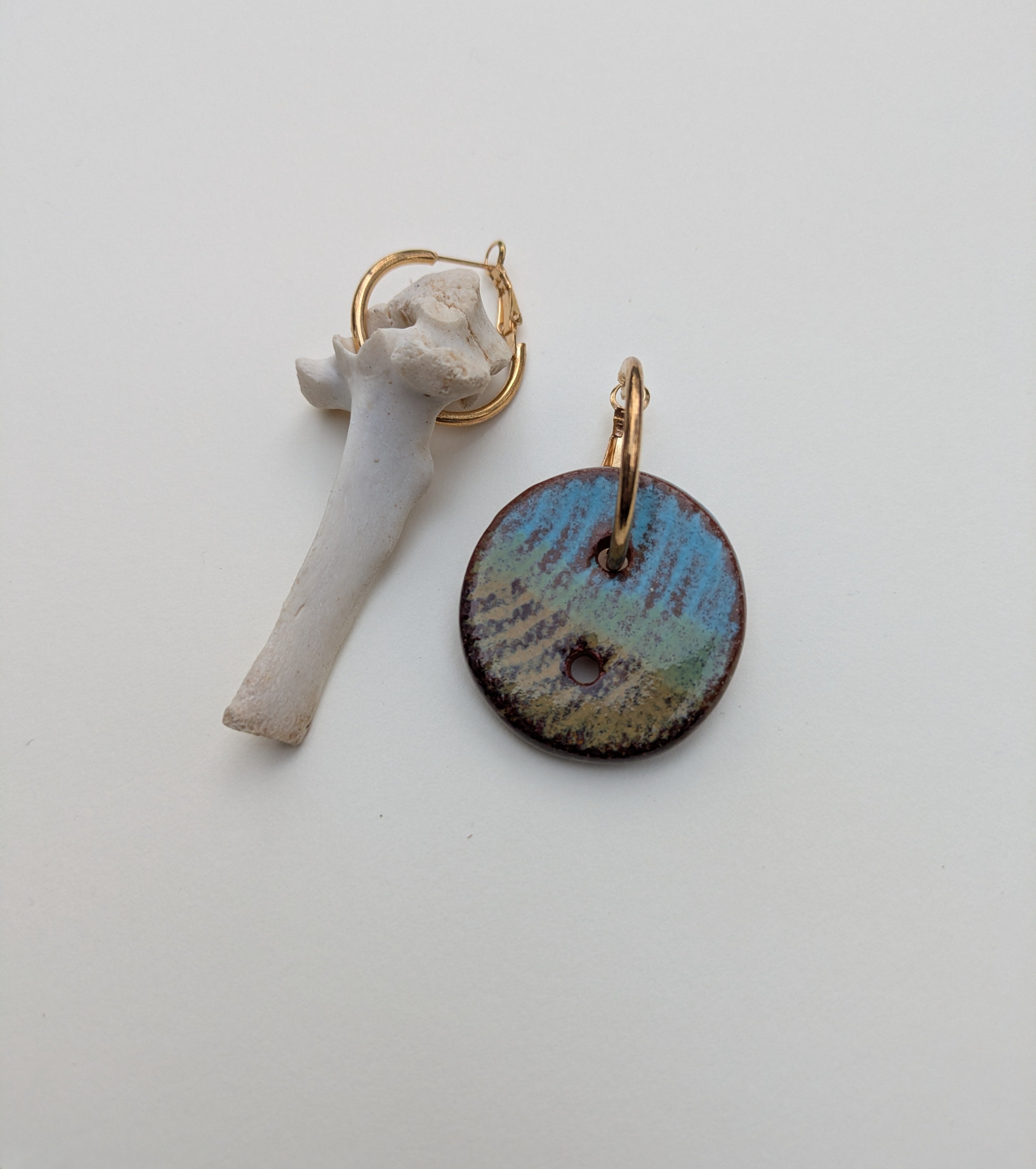Button & Bone Earrings