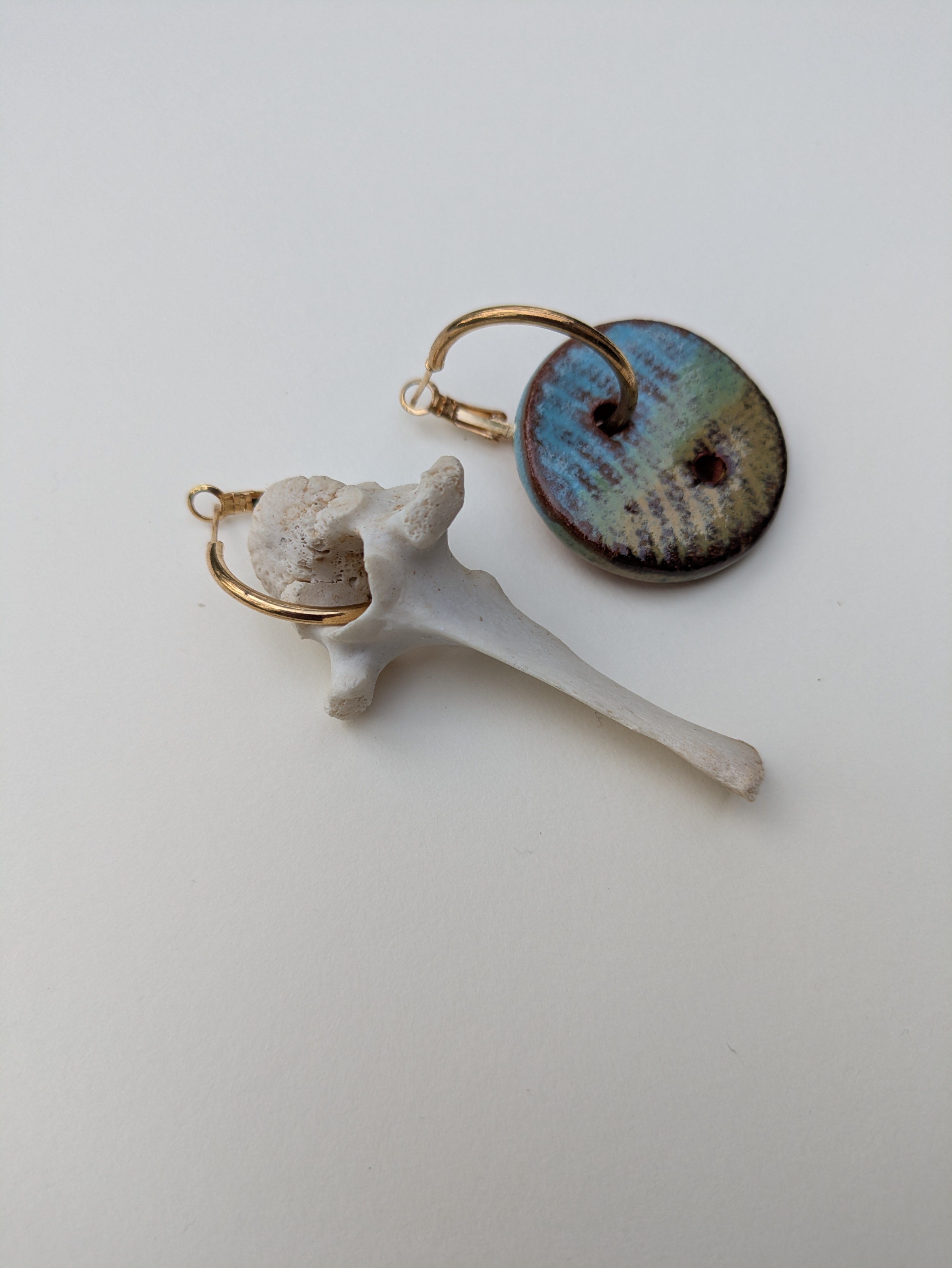 Button & Bone Earrings