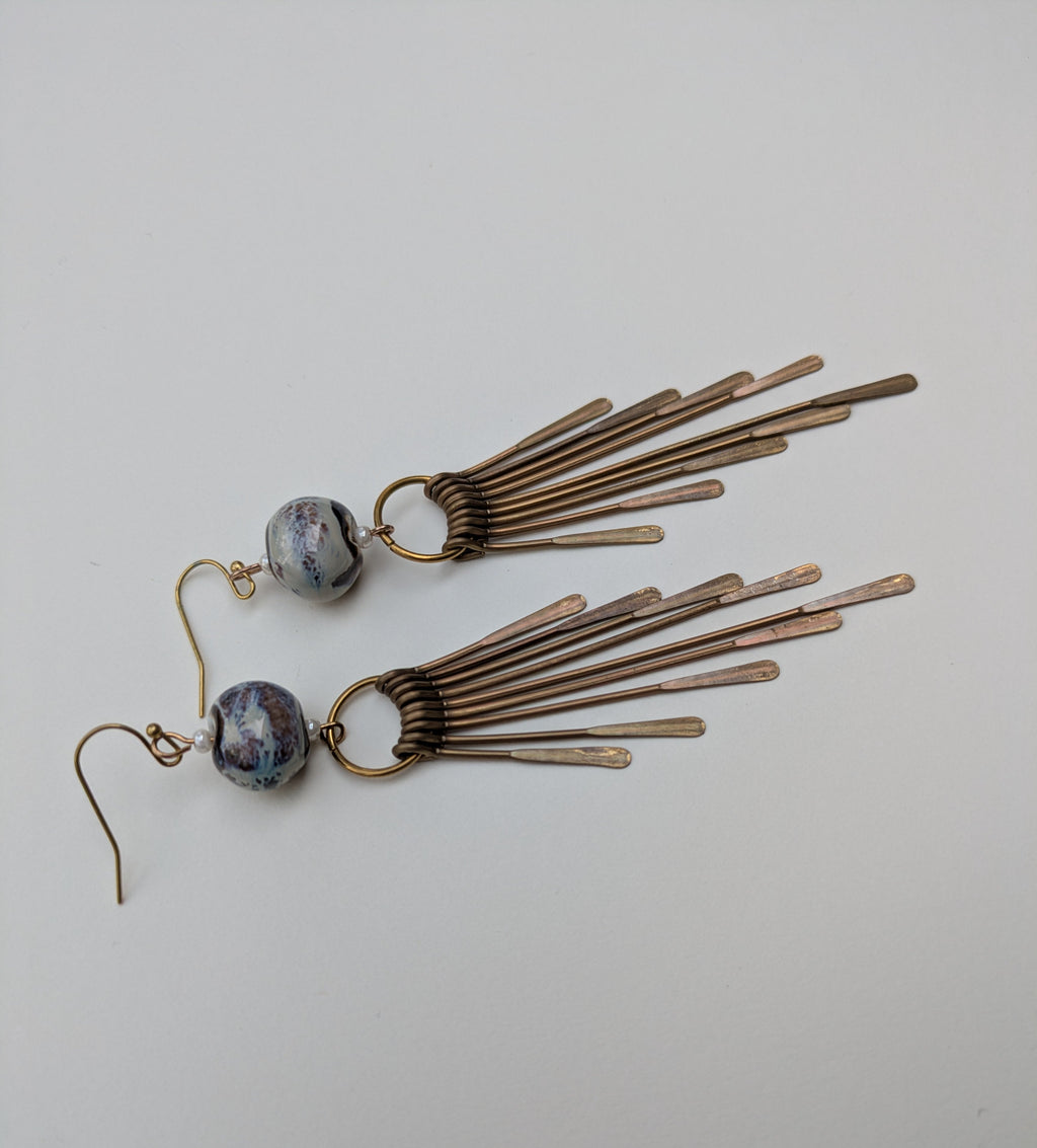 Brass & Blues Earrings