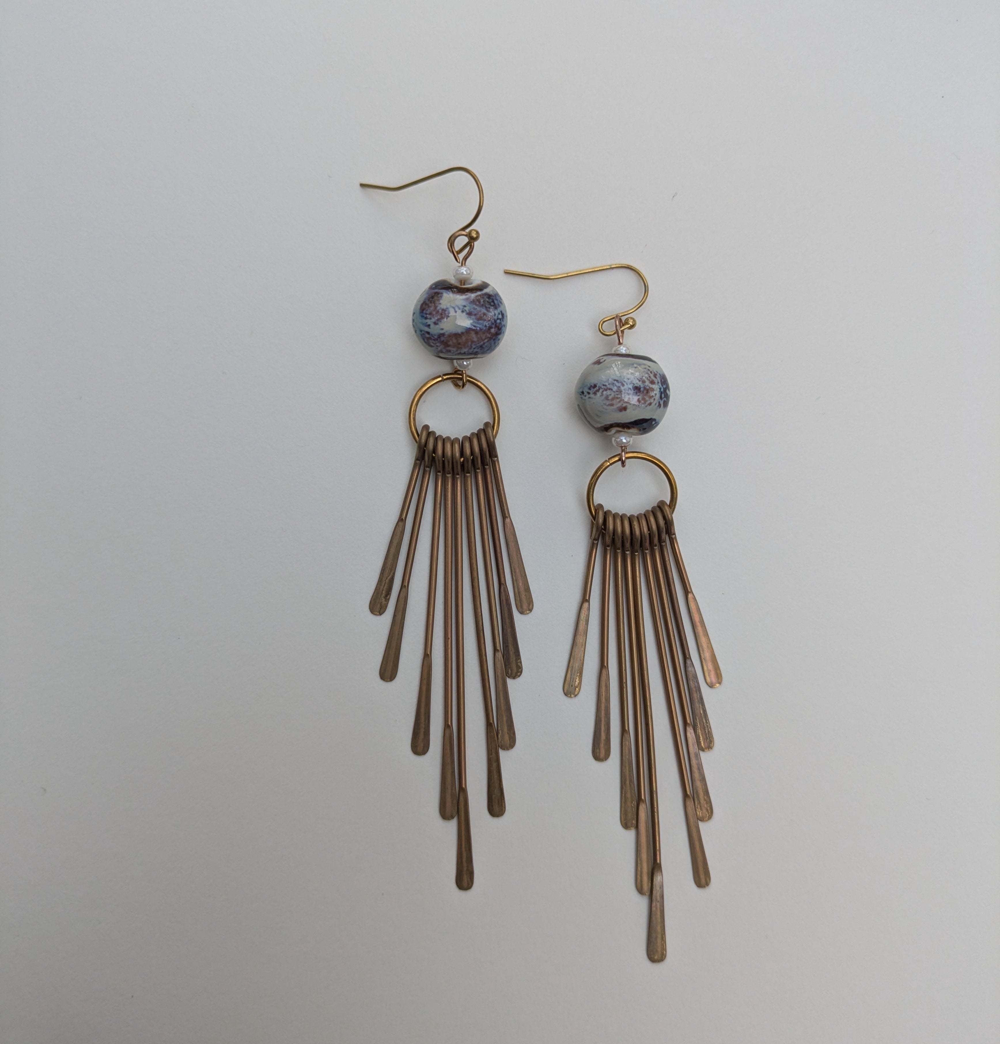 Brass & Blues Earrings