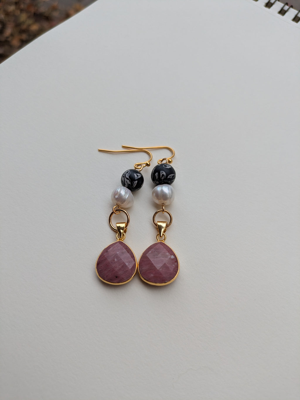 Pink Teardrops Earrings