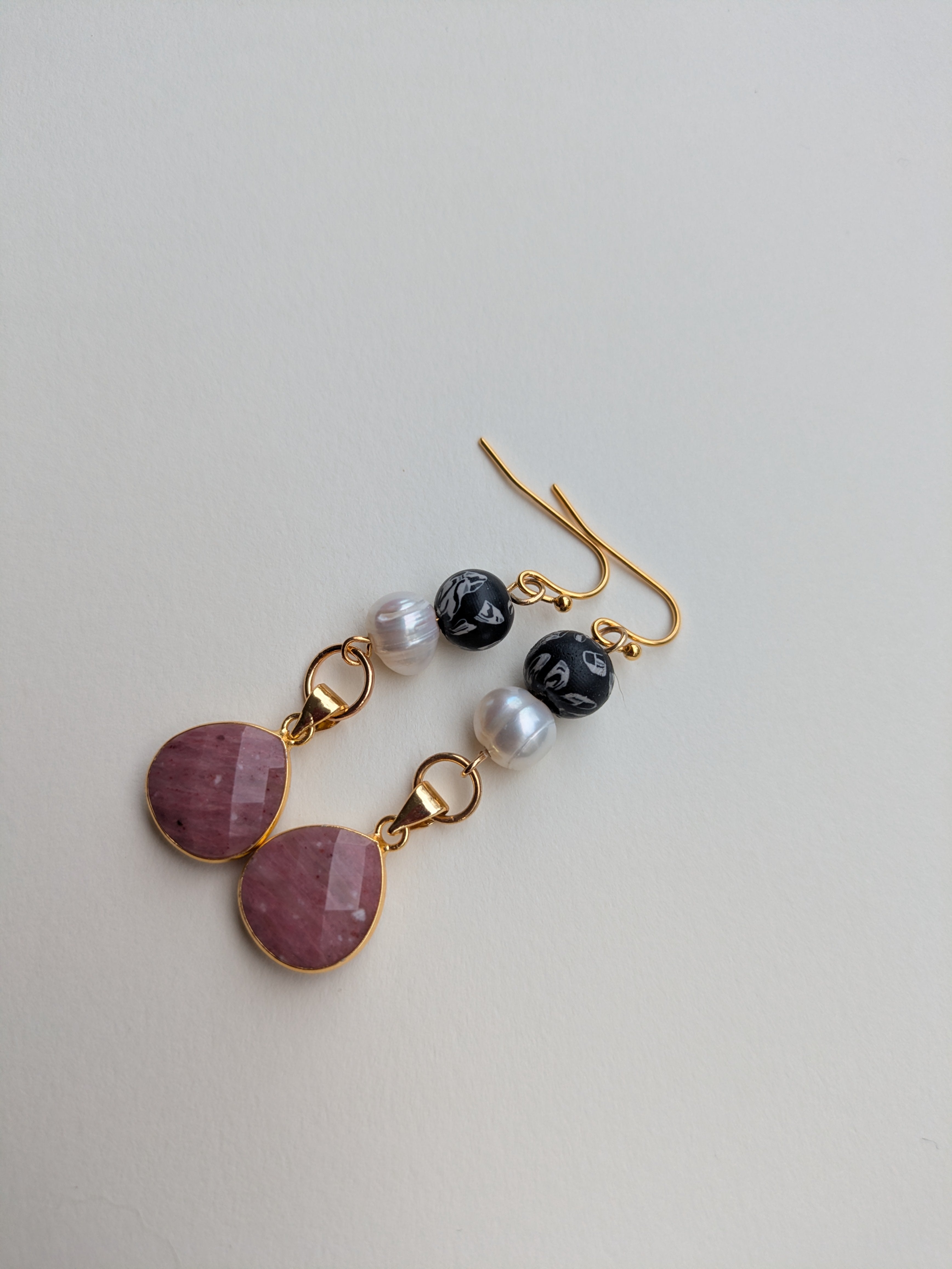 Pink Teardrops Earrings